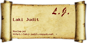 Laki Judit névjegykártya